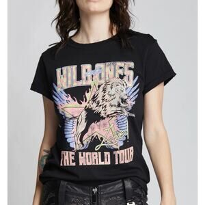NEW ODD PEOPLE T-Shirt Tee Size Small Black The Wild Ones Rock Cotton Distress